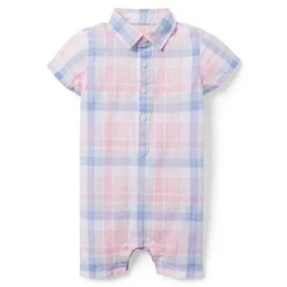 Janie and Jack Madras Plaid 1-Piece, 3-6M - NWT